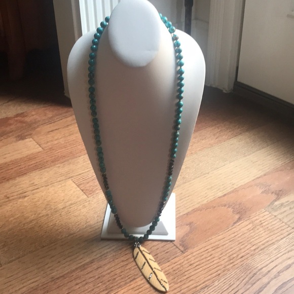 Statement Turquoise Necklace with Medalion - Picture 1 of 4